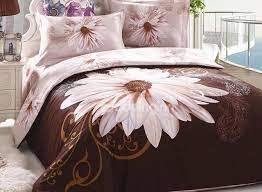 Charming Big Flower Print 4 Piece 3d Duvet Cover Sets Discount Bedroom Furniture Bed Linens Luxury Duvet Cover Sets
