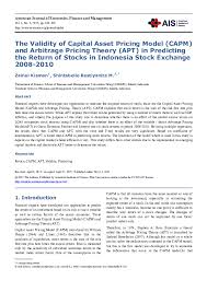 In finance, arbitrage pricing theory (apt) is a general theory of asset pricing that holds that the expected return of a financial asset can be modeled as a linear function of various factors or theoretical market indices. Apt Research Papers Academia Edu