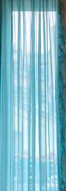 Homeideas turquoise aqua sheer curtains 52 x 63 inches length 2 panels embroidered leaf pattern pocket faux linen floral teal voile window curtains/drapes for bedroom living room. Azure Sheer Curtain Fifi Chachnil Official Website