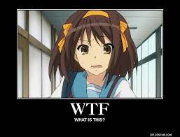Wtf The Melancholy Of Haruhi Suzumiya Know Your Meme