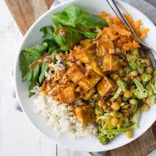 In a separate small bowl, mix together the cornstarch, soy sauce, and water, then add this mixture to the broccoli and tofu. Peanut Tofu Buddha Bowl Video Delish Knowledge