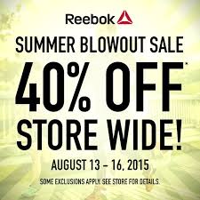 Reebok Outlet Summer Blowout Sale 8 13 16 40 Off Store Wide Blowout Sale Under Amour Dressbarn
