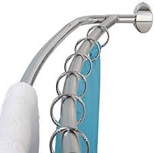 Amazon Com Zenna Home Neverrust Rustproof Aluminum Double Curved Shower Rod 45 To 72 Inch Chrome Home Cool Shower Curtains Shower Curtain Rods Curtain Rods