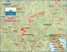San marino, officially the republic of san marino (italian: Karte Von San Marino Land Staat Welt Atlas De