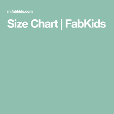 size chart fabkids cute outfits for kids size chart