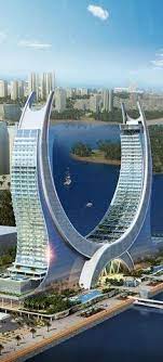 Katara Towers Lusail Marina District Doha Qatar By Kling Consult Architects 40 Floors H Futuristic Architecture Unique Architecture Amazing Architecture