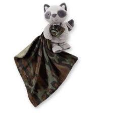 Carters Plush Raccoon Rattle Holding Green Camo Security Blanket Lovey Baby Gift Carters Camo Baby Stuff Baby Boy Toys Security Blanket