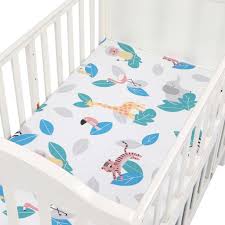 The best cot bed mattress is from eve. 100 Cotton Crib Fitted Sheet Soft Breathable Baby Bed Mattress Cover Cartoon Newborn Bedding For Cot Size 130 70cm 105 60 Hw Homegoods