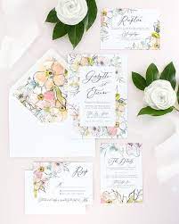 Pink Floral Wedding Invitation Watercolor Wedding Invitation Etsy Watercolor Floral Wedding Invitations Floral Wedding Invitations Watercolor Wedding Invitations
