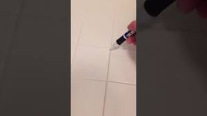 Magic Grout Pen On White Tile Grout Youtube