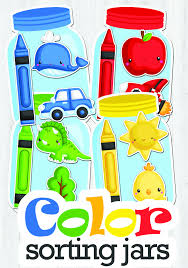 Color Sorting Jars Color Matching Activity Learning Colors Etsy In 2020 Preschool Color Activities Color Activities Preschool Colors
