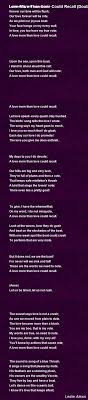 The blank line between stanzas is known as a stanza break. Love More Than Love Could Recall Double Ballade With 8 Line Stanza Poem By Leslie Alexis Poem Hunter