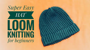 how to loom knit a hat super easy for beginners diy tutorial