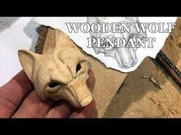 Wolf Woodcarving How To Carve A Wolf Pendant Woodcarving Timelapse Youtube Wood Carving Designs Wood Carving Patterns Wolves Pendants