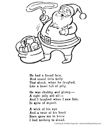 The Night Before Christmas Coloring Pages He Had A Broad Face And Round Little Belly Christmas Coloring Pages Christmas Colors
