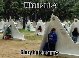 Funny glory hole