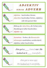 Wie im deutschen dient diese wortart auch im englischen der. Englische Grammatik Adverbien Aus Adjektiven Bilden Cute766