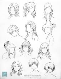 Hairstyles Girl Female How To Draw Manga Anime Dessin De Cheveux Coiffures Manga Comment Dessiner