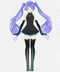 Hatsune Miku Ghost Rule Vocaloid MikuMikuDance Megpoid, hatsune miku,  purple, fictional Characters, black Hair png | PNGWing
