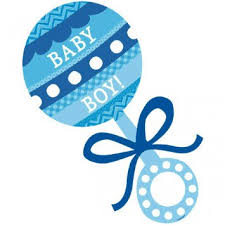 Baby shower invitation for boys. Baby Shower Rattle Cutout Boy It S My Party