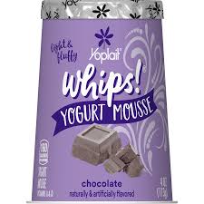 yoplait whips yogurt chocolate 4 oz