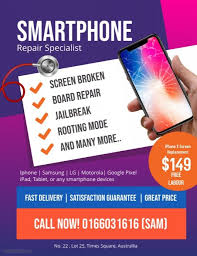 Smartphone Repair Specialist Smartphone Repair Phone Repair Repair Professional black and white mobile phone film poster design.