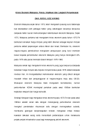 Punca pencemaran alam sekitar langkah mengatasi masalah sejarah spm kbat sosial. Krisis Ekonomi Malaysia Punca Implikasi