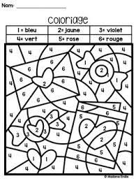 french valentine color by code coloriages magiques st valentin activities coloring preschool armoiries de madagascar