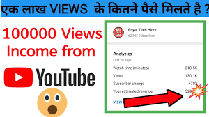 Today i thought i should answer: How Much Money Youtube Pay For 100k Views In India Youtube Earning Revealed Royal Tech Hindi Youtube