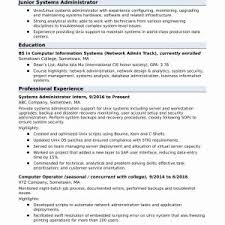 If you're writing a junior system administrator resume on the other hand, you can be more creative (cautiously) on how to present your limited working experience. System Administrator Resume Format Bitem