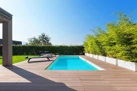 It also has an unusual shape. Modern House Backyard Swimming Pool West Vancouver Island Dunk Pools