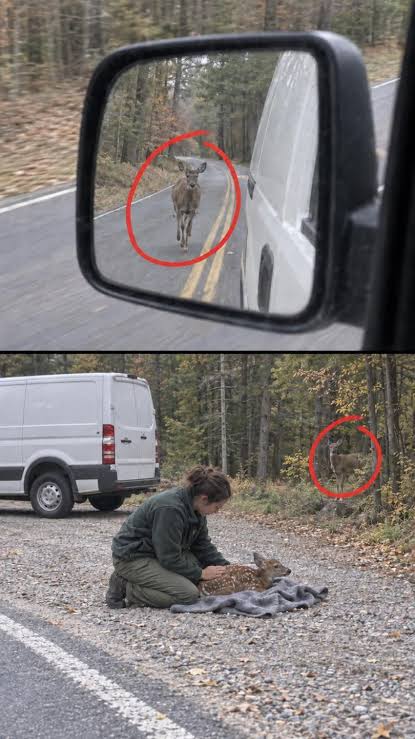 Driver saves newborn fawn from heat exhaustion