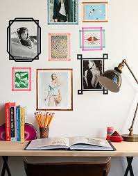 Magazine Pages Dorm Diy Washi Tape Wall Art Tape Wall Art