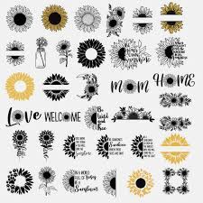 Free Free 294 Sunflower Clipart Black And White Svg SVG PNG EPS DXF File