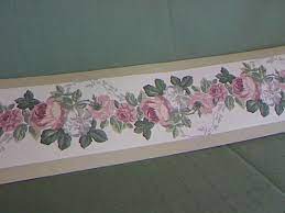 Laura Ashley Wallpaper Border Paper Ephemera Home Decorating Vintage Laura Ashley Cottage Chic Garland B Wallpaper Border Vintage Wallpaper Wallpaper