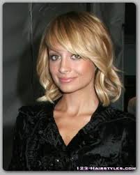12.medium layeredhairstyle with side bangs. Wavy Long Bob With Side Swept Bangs