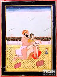fine arts, India, painting, prince with a lover, miniature, Rajasthan, 19th  century, Stock Photo, Picture And Rights Managed Image. Pic. INH-550510 |  agefotostock