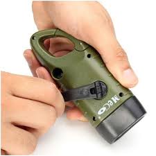 But did you check ebay? Hand Crank Dynamo Solar Flashlight For Camping