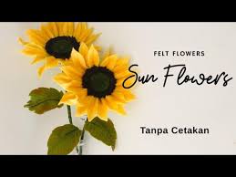 Cara membuat bunga matahari dari kain flanel | how to make realislic felt sunflower by nzm craft. Diy Felt Sun Flowers Felt Crafts Cara Membuat Bunga Matahari Dari Kain Flanel Tanpa Cetakan Youtube