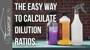 how to calculate dilution ratios for detailing products