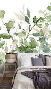 The family perhaps, or a favourite scene from a holiday. Garden Sage Wallpaper Mural Wallsauce Uk Watercolour Wallpaper Mural Wallpaper Sage Wallpaper
