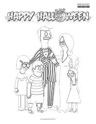 Nice thick paper didn't like that some of the pictures go all the way which is going to be a pain to color. Halloween Bobs Burgers Coloring Page Super Fun Coloring