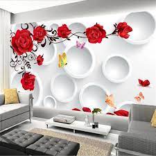 Bedroom wallpaper 3d for wall. Beibehang Custom Wallpaper 3d Mural Circle Rose Romantic Love Background Wall Living Room Bedroom Wall Papers Home Decor Mural Wallpaper Damask Wallpaper Wholesalewallpaper Floral Aliexpress