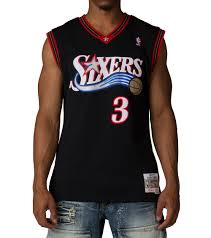 Allen iverson nike trikot jersey 76ers sixers black rewind throwback nba xl rare. Allen Iverson Black Sixers Jersey 91bd46