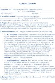 Maybe you would like to learn more about one of these? Caregiver Contract How To Create Free Templates Word Pdf