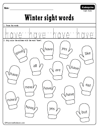 Winter Sight Words Worksheets For Your Kindergarten Lesson Plans Winter Sight Words Sight Word Worksheets Sight Words Printables