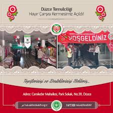 Duzce Hayir Carsisi Kermesimiz Acildi Duzce Temsilciligimiz Ve Sefkat Gulleri Hanim Kardeslerimizin El Emegi Goz Nuru Urunlerini Ser Kermesler Urunler Park