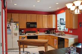 red kitchen walls