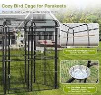 Amazon.com : Large Black Walk in Bird Cage Parrot Macaw with ...
