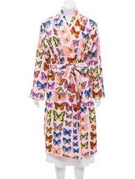 Versace Long Ss 95 Butterfly Printed Robe Pink Loungewear Clothing Ves34925 The Realreal